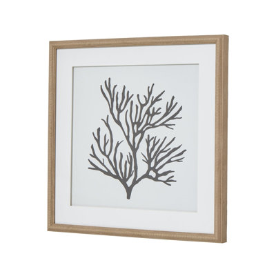 Reef Coral Art Mounted In Beaded Frame 28 Piece Single Picture Frame Wall Art on Canvas
