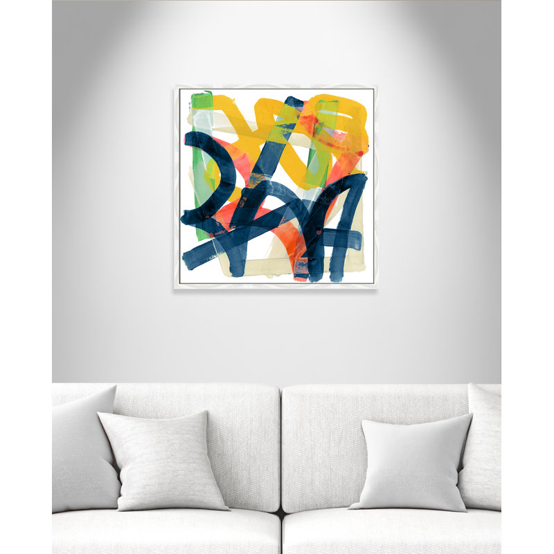 Carlston Adjoined by Cartissi - Peinture encadrée, Cadre blanc, H 27,5 po x l 27,5 po x P 0,75 po