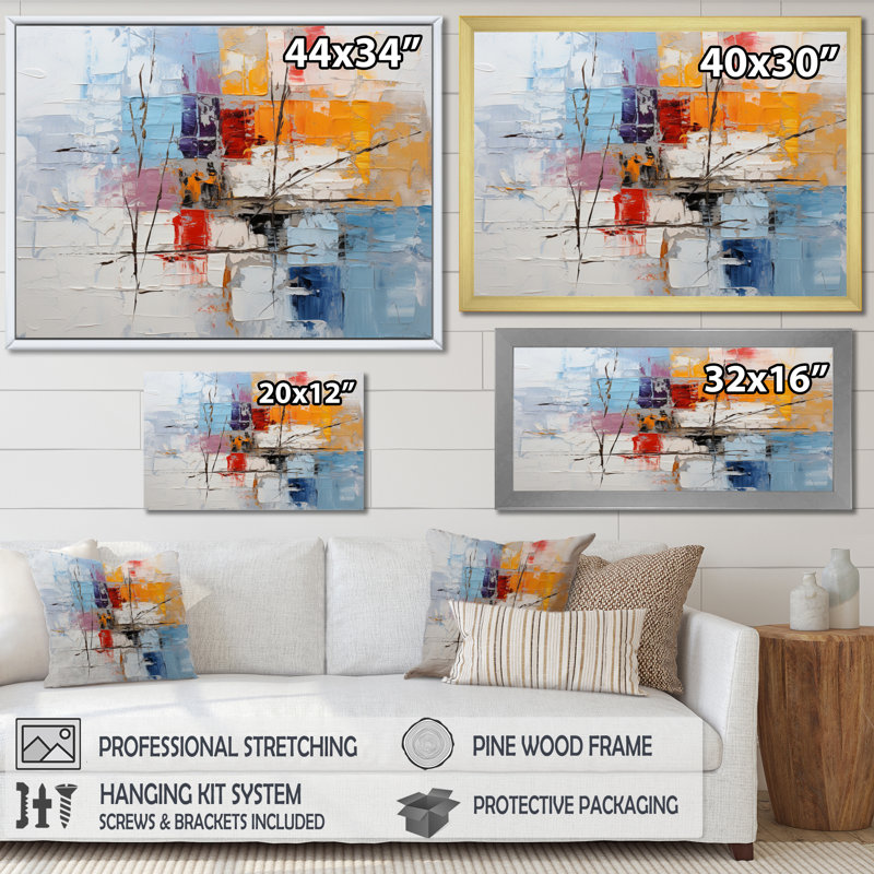 Gabbey Collage Frozen Snow IV - Print, 16" H x 32" W x 1" D, Gold Picture Framed
