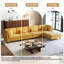 4 Seater Corduroy Corner Sofa -1346980362