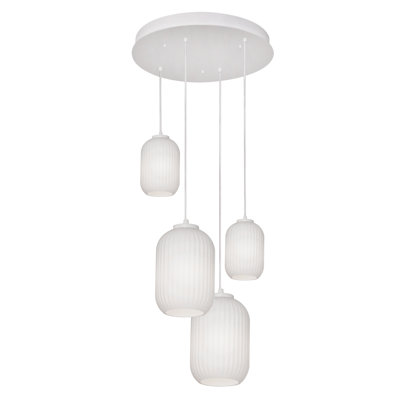Darval 4 - Light White Cluster Pendant