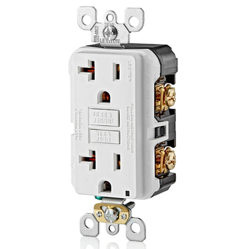 Leviton SmartlockPro 20 Amp 125 Volt Duplex Watthite GFCI Outlet 5-20R 1 Pack