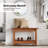 24" Waterproof HIPS Shower Bench, All-Weather Shower Stool, 400 lbs Weight Capacity, Non-Slip Feet, Teak-75284261-75284260