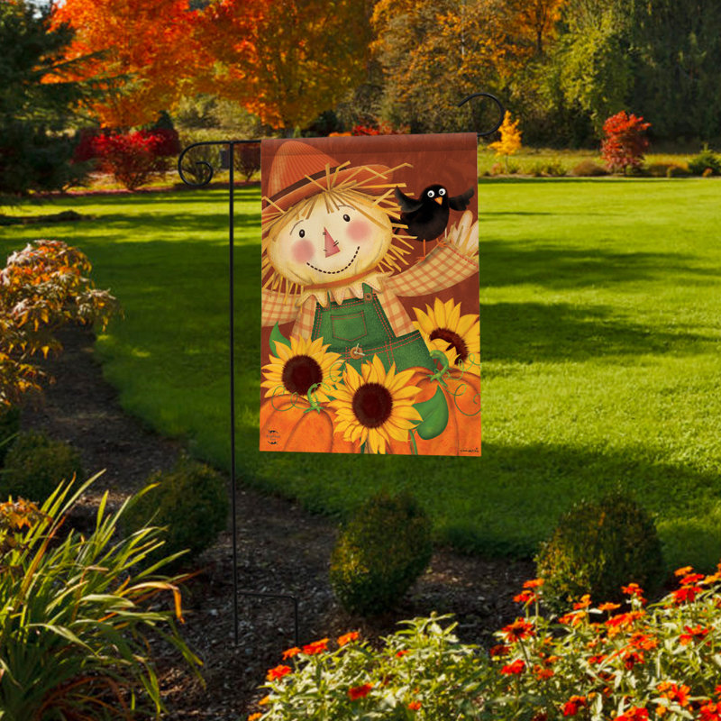 Happy Scarecrow Fall Garden Flag