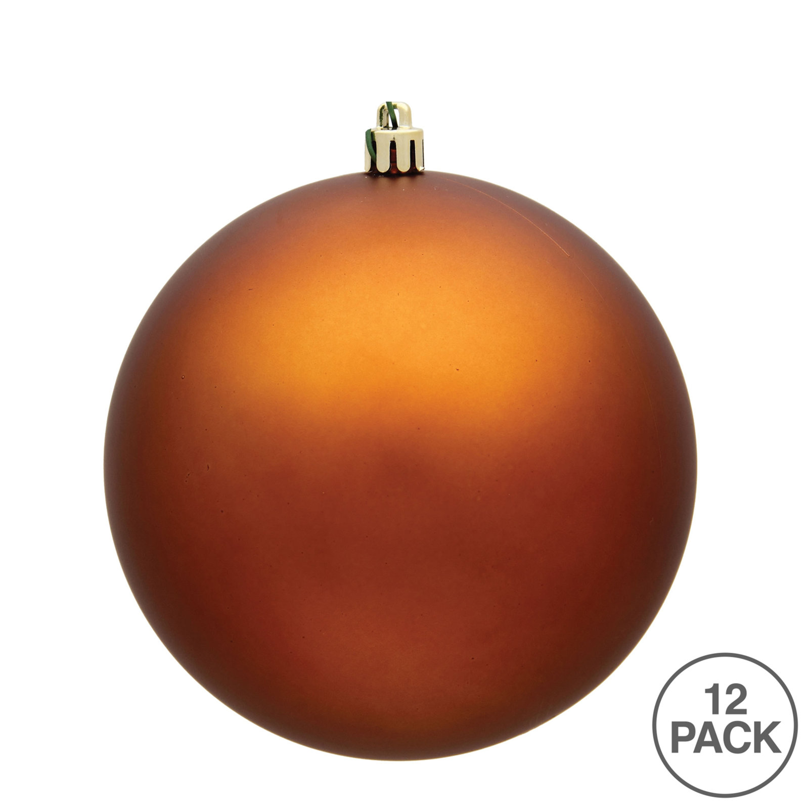 Shatterproof Bauble, 3" H x 3" W x 3" D, Matte Copper