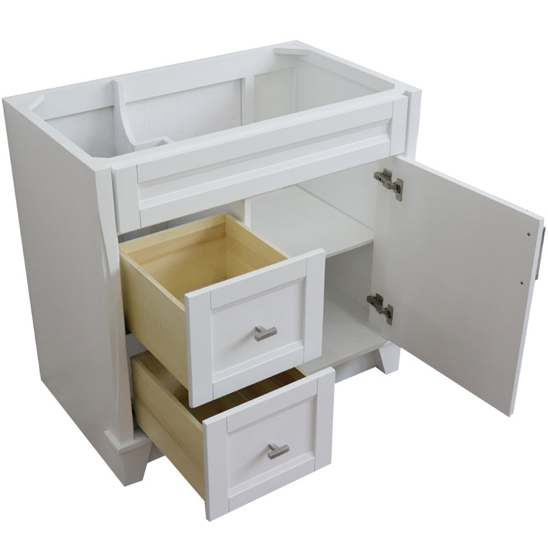 Base de meuble-lavabo simple 36 po seulement, Blanc