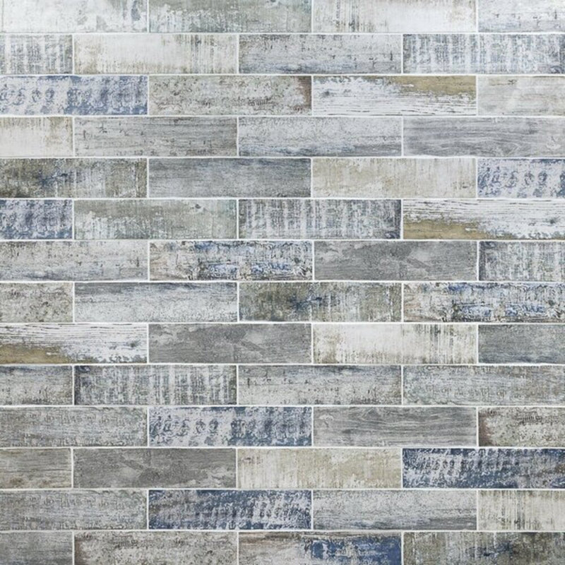 Bayou 3x12 Matte Ceramic Subway Tile, Blue/White
