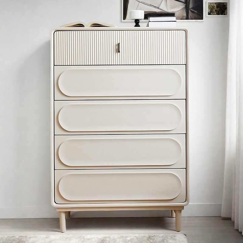Commode d'appoint simple en bois blanc