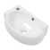 16"L x 11"W White Ceramic Wall Mount Bathroom Sink with Overflow