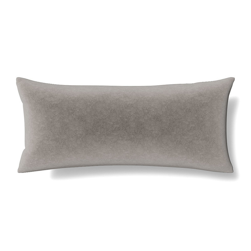 Fresco Polyester Blend Lumbar Rectangular Pillow Cover, 16"H x 36"W, Naples Blue