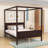 Wood Canopy Platform Bed-534843671