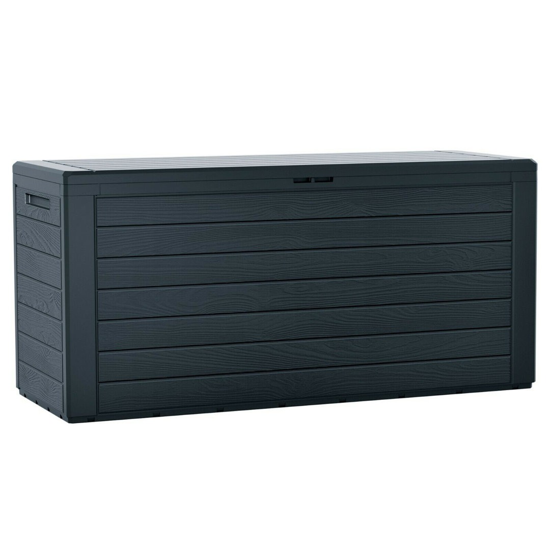 WFX Utility 116cm W 280L Water Resistant Plastic Lockable Deck Box in Black