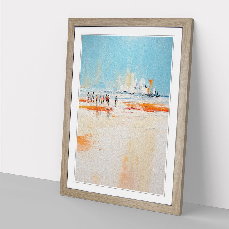 Single Picture Frame Print on Wood, Oak Framed, 34cm H x 25cm W