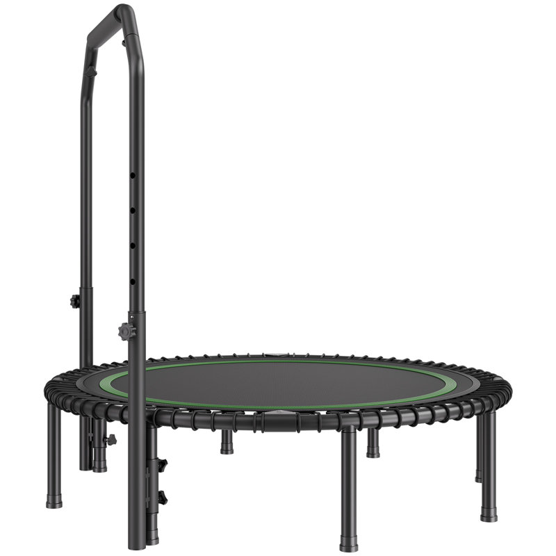 Mini trampoline d'exercice 51 po pliable pour adultes avec poignée