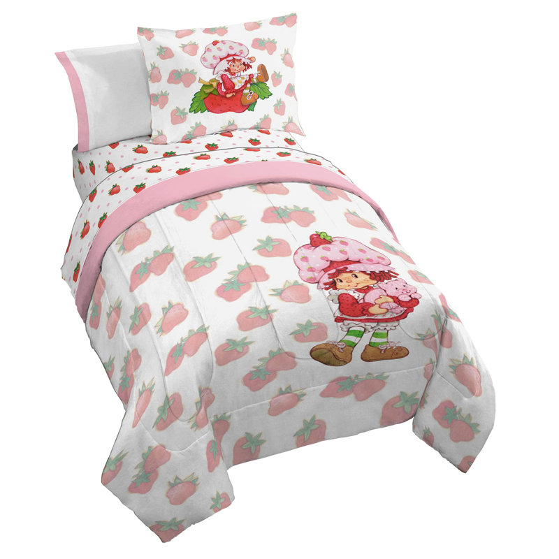 Ensemble de literie pour lit simple 5 pièces Strawberry Shortcake Berry Berry