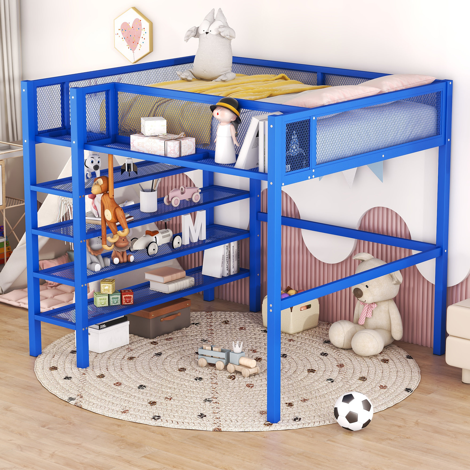 Blue deals loft bed