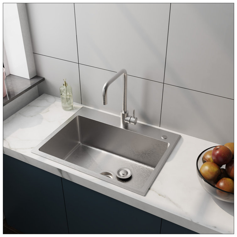 24In Stainless Steel Washing Sink W/ Faucet Hoses And Drain Head Only(Update)