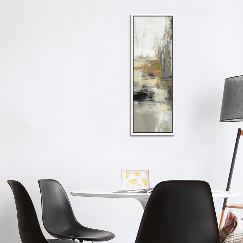 Lava And Steam II by Silvia Vassileva - Print on Canvas, White Framed, 121.92 cm H x 40.64 cm W