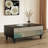 47.24" Black Solid Wood Rectangular Coffee Table