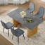 Ensemble de table et de chaises. Ensemble de salle à manger moderne en panneau de fibres à densité moyenne de 67 po x 35,4 po avec technologie de confort et chaises aux coins arrondis. Convient pour les salles à manger à la maison, ensemble de table -973510544-973510545