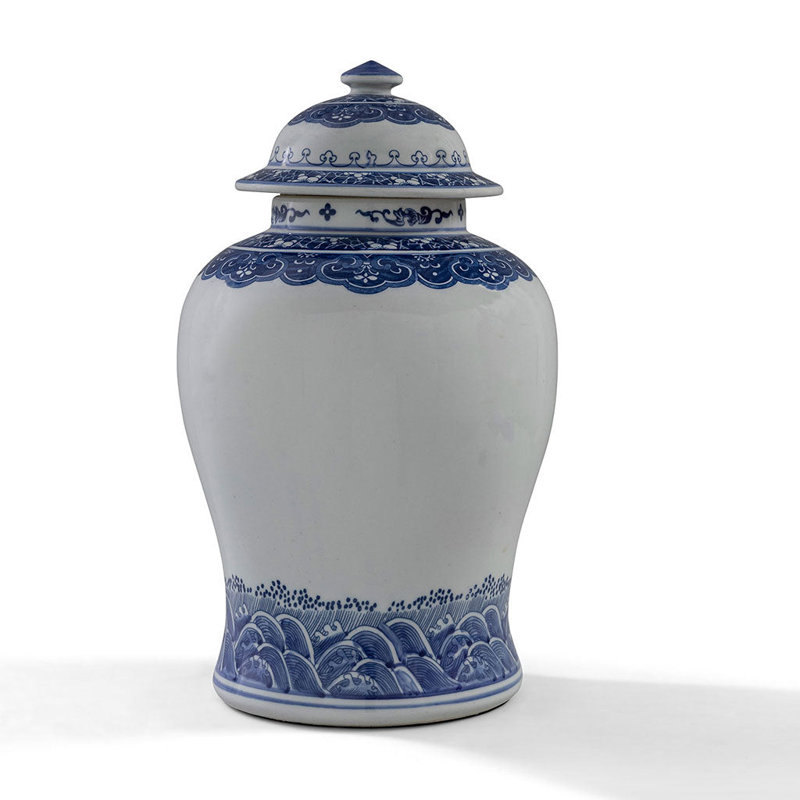 Ming blue medium jar