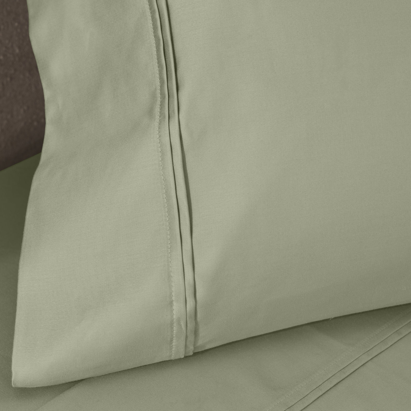 Mellark Cotton Sheet Set, Sage, King Sheet Set with 2 Pillowcases
