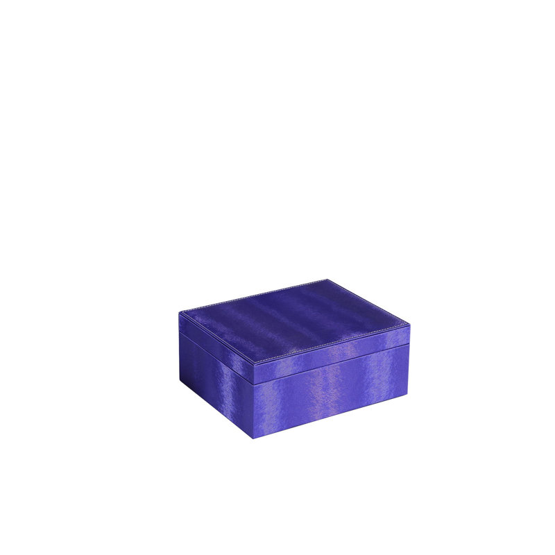 Étui à bijoux bleu azur, 9,8 po de long