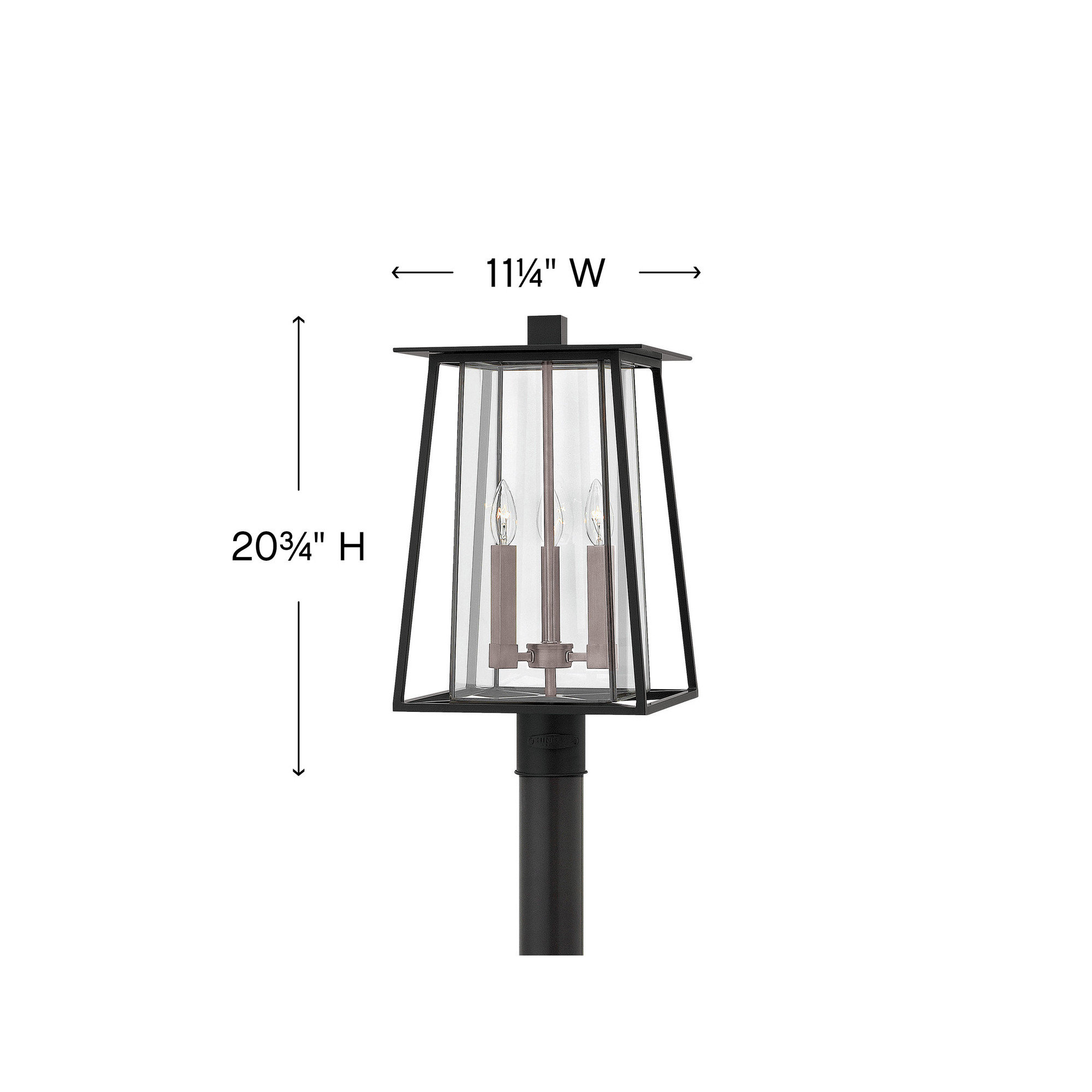 Metal Outdoor Lantern Head, Black/Bronze