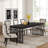 Zaiveon 78.74" Iron Dining Table(Chairs not included)-846784629-842145714