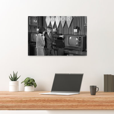 1960S Couple, achat de couleur, rétro, art mural rétro classique