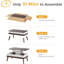 Table basse à plateau relevable avec rangement dissimulé, plateau de table relevable moderne facile à assembler pour le salon ou le bureau personnel, conception robuste et polyvalente-1245534729