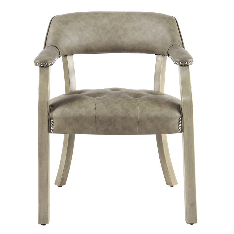 LUMERA Collection Tufted Arm Dining Chair Gray, Gray, Light Gray
