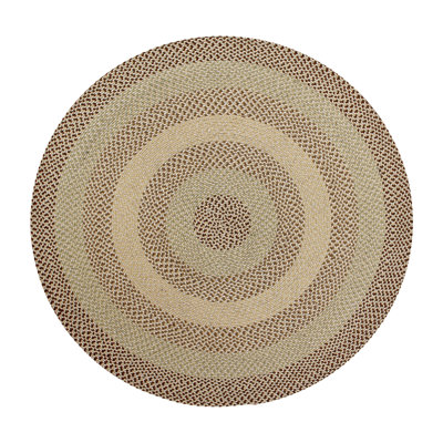 Tapis naturel en laine tressé Monnie