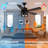 52 Inch Rustic Caged Ceiling Fan With Remote, Dual Finish Blades Reversible Dc Motor