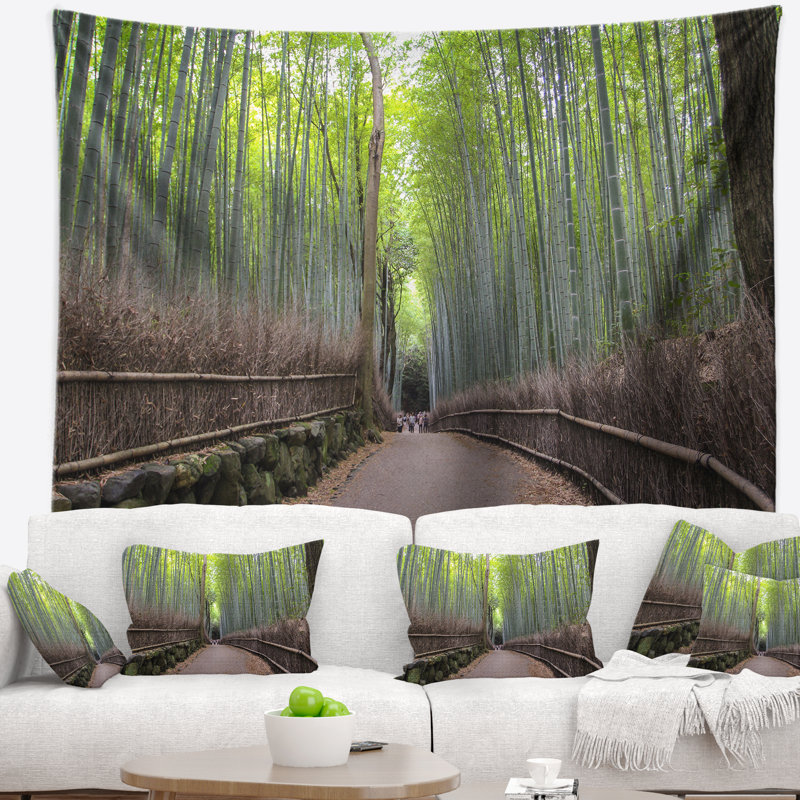 Tapisserie du chemin de bambou Arashiyama, H 78 po x l 92 po
