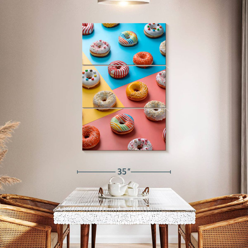 Yarlin Assorted Glazed Doughnuts, 50" H x 32" W