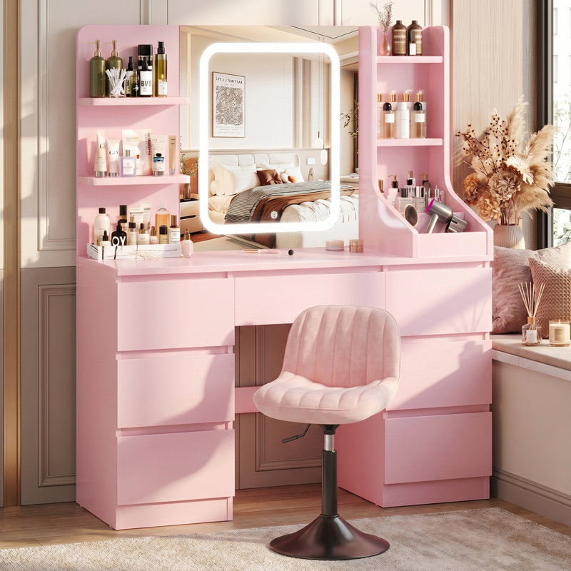 Dressing Table, Pink