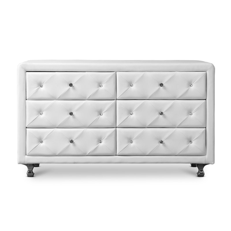 Beglin 52.75'' W 6 - Drawer Dresser, White