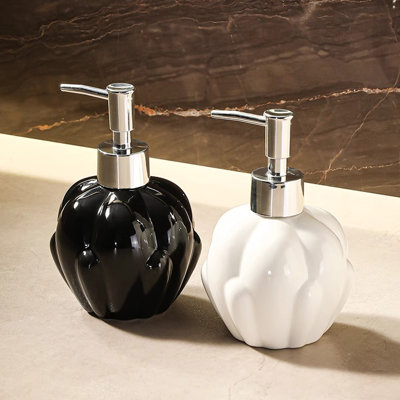 Soap Dispenser Ceramic Press Type Dispensing Bottle For Household Bathroom Kitchen Hotel Lotion Bottle