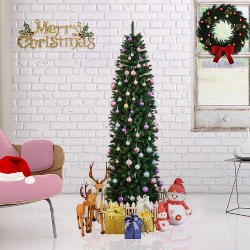 228.6cm H Artificial Pine Christmas Tree, 225cm H x 50cm W x 50cm D