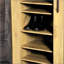 Armoire d'appoint en chêne doré et filet noir