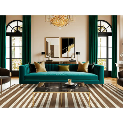Tapis rayé en chêne blanc 