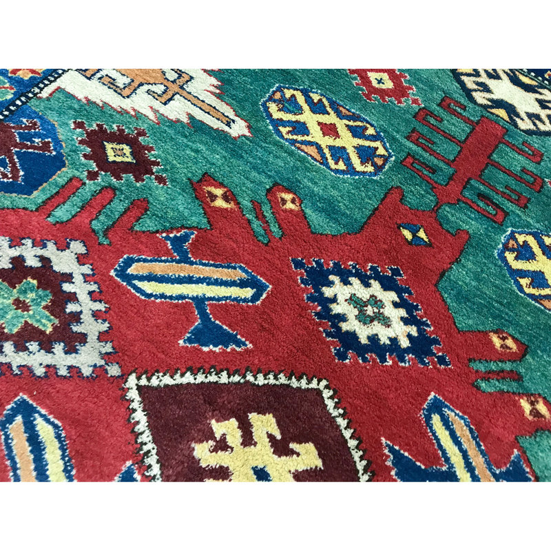 Tapis bleu de haute qualité noué à la main