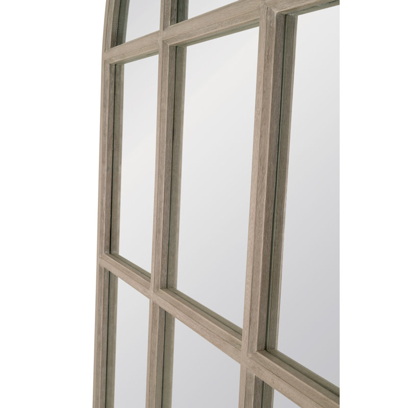 Miroir quadrillé arqué