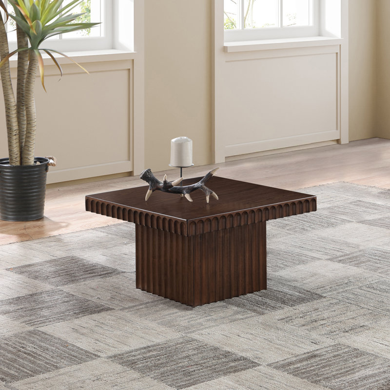 Table basse Fionntan, H 12 po x L 21 po x l 21 po, Brun