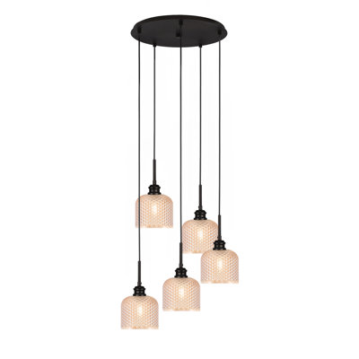 Luminaire suspendu grappe 5 lumières Stewart
