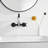 Wall Mounted Kitchen & Bathroom Sink Faucet With Double Cross Handle-105843357