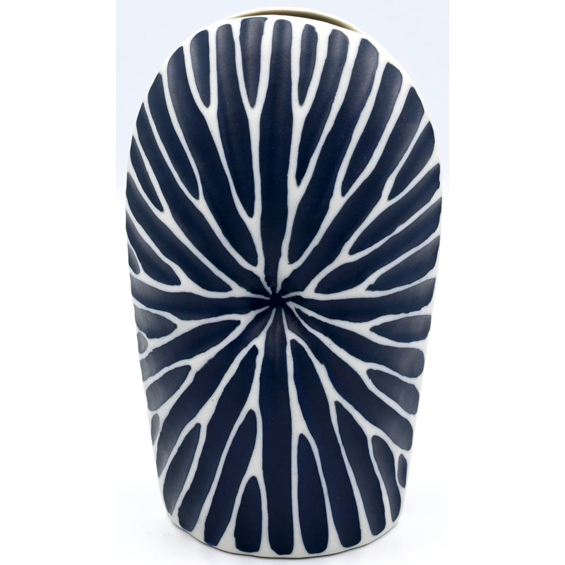Handmade Table Vase, Dark Blue, 5.3" H x 3.2" W x 2.4" D