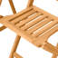 3 bistro en bois - chaises de patio pliantes et table basse ronde. Finition naturelle, pour le balcon, la terrasse, les meubles de jardin 3 pièces. Pour la cour arrière, le balcon. Table, espace