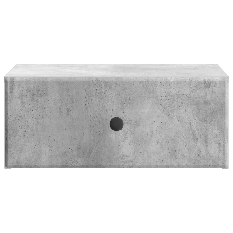 49cm W Manufactured Wood Bedside Table, Concrete Grey